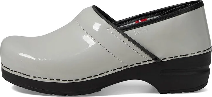 Sanita Professional Patent Women's Clog Shoes Light Grey : EU 41 (US Women's 9.5-10) Regular, Patent Leather - Image 6