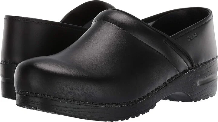 Sanita Professional PU Men's Clog Shoes Black 1 : EU 40 (US Men's 6) Regular, Leather