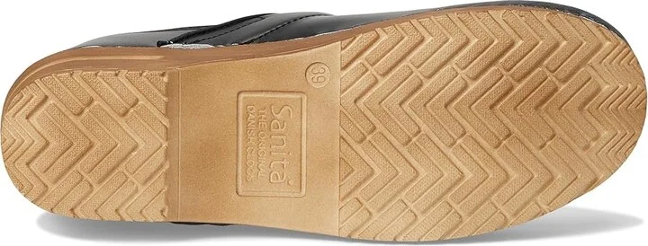 Sanita Professional Pu Women's Clog Shoes Black/Tan : EU 37 (US Women's 5.5-6) Medium, Leather - Image 3