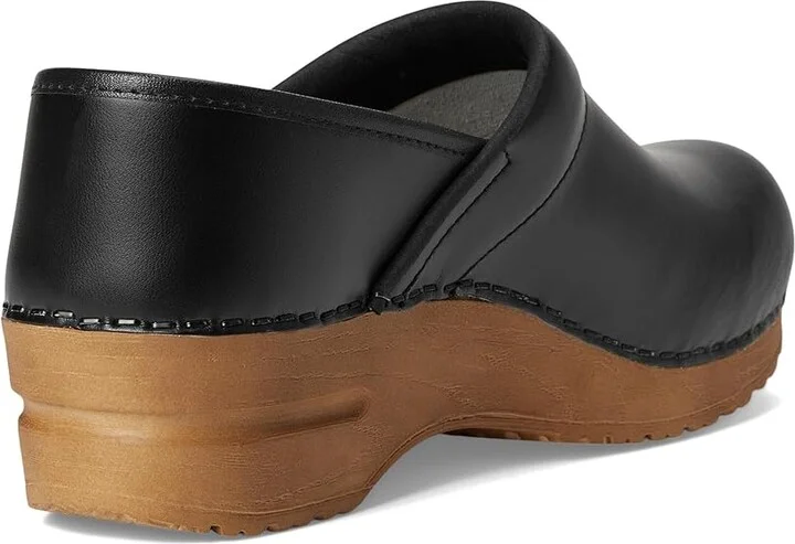 Sanita Professional Pu Women's Clog Shoes Black/Tan : EU 37 (US Women's 5.5-6) Medium, Leather - Image 4