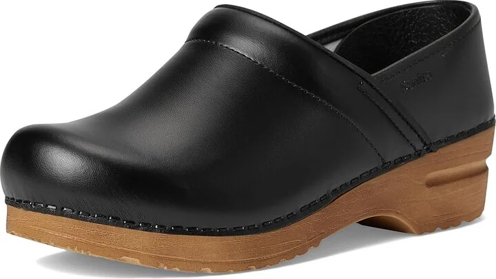 Sanita Professional Pu Women's Clog Shoes Black/Tan : EU 37 (US Women's 5.5-6) Medium, Leather - Image 5