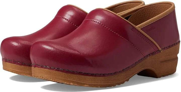 Sanita Professional PU Women's Clog Shoes Raspberry : EU 38 (US Women's 6.5-7) Regular