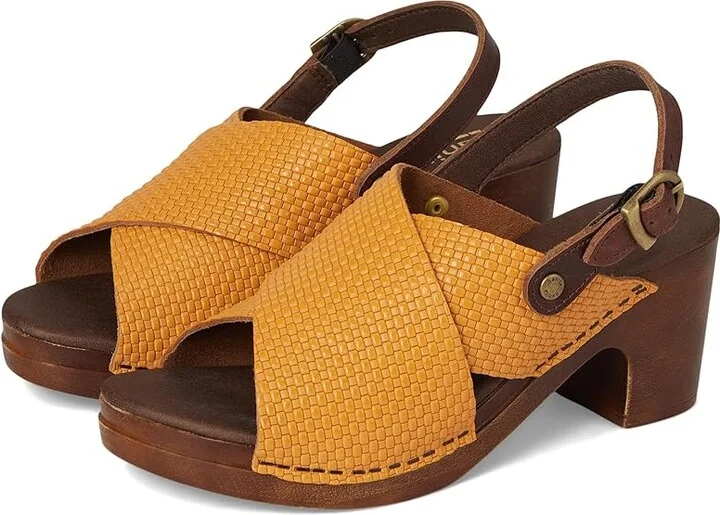 Sanita Sijo Women's Wedge Shoes Yellow : EU 41 (US Women's 9.5-10) Regular, Leather