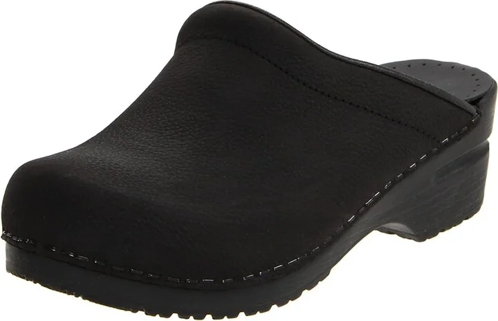 Sanita Sonja Oil Women's Clog Shoes Black Oil : EU 37 (US Women's 5.5-6) Regular, Leather - Image 2