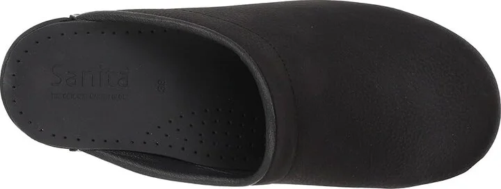 Sanita Sonja Oil Women's Clog Shoes Black Oil : EU 37 (US Women's 5.5-6) Regular, Leather - Image 3