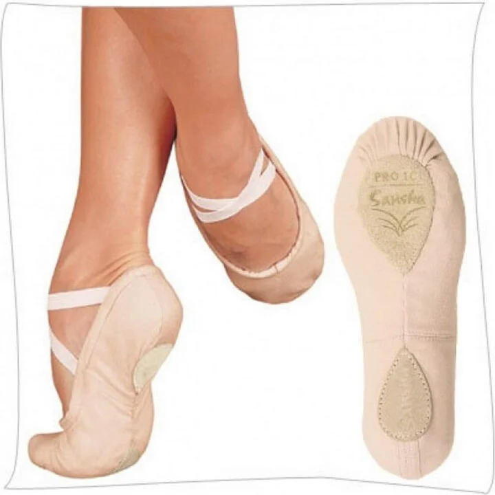 Sansha Women's Split Leather Sole Soft Ballet Shoes 83X PRO-FIT Flat