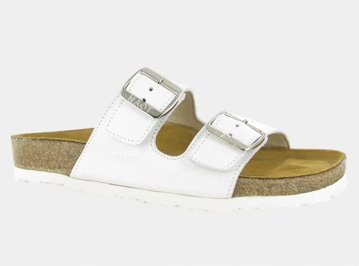 Santa Barbara Sandal In Soft White Leather