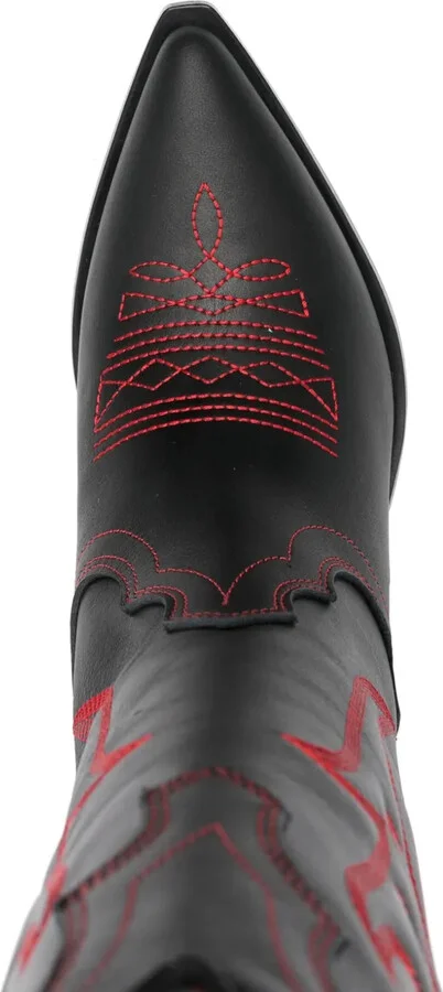 Santa Fe leather cowboy boots - Image 4