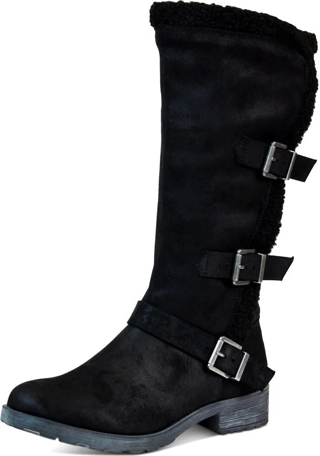 Santell Womens Faux Fur Tall Knee-High Boots