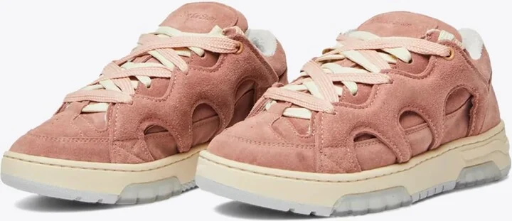 Santha 1 Suede Antique Pink Suede Low Sneaker - Image 2