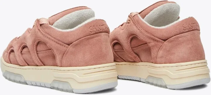 Santha 1 Suede Antique Pink Suede Low Sneaker - Image 3