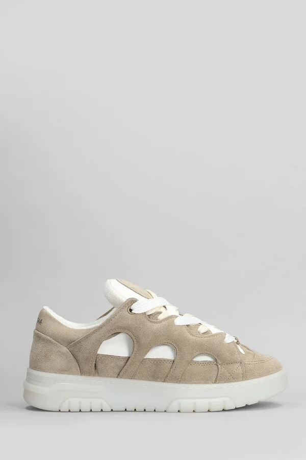 Santha 1 Total Sneakers In Taupe Suede