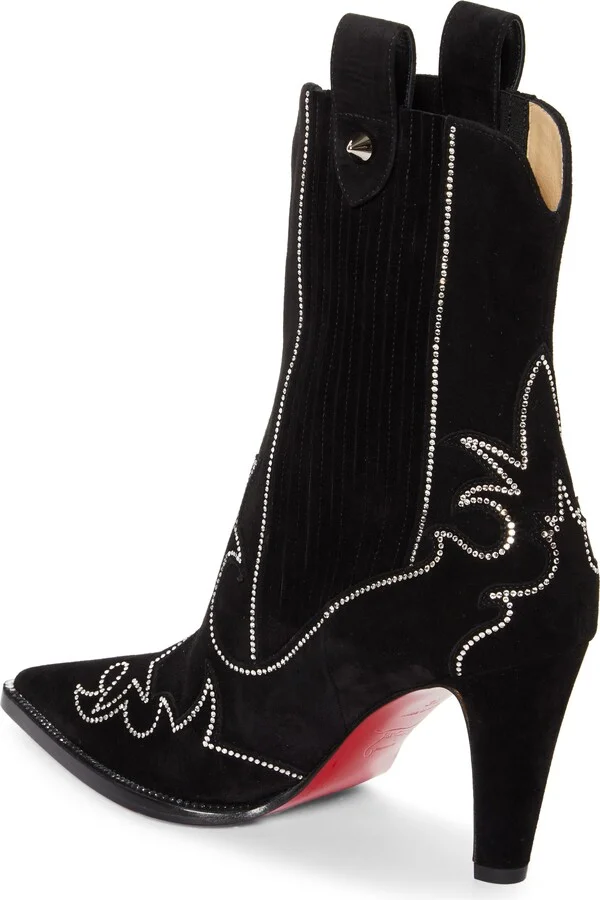 Santia Crystal Beaded Western Boot - Image 2