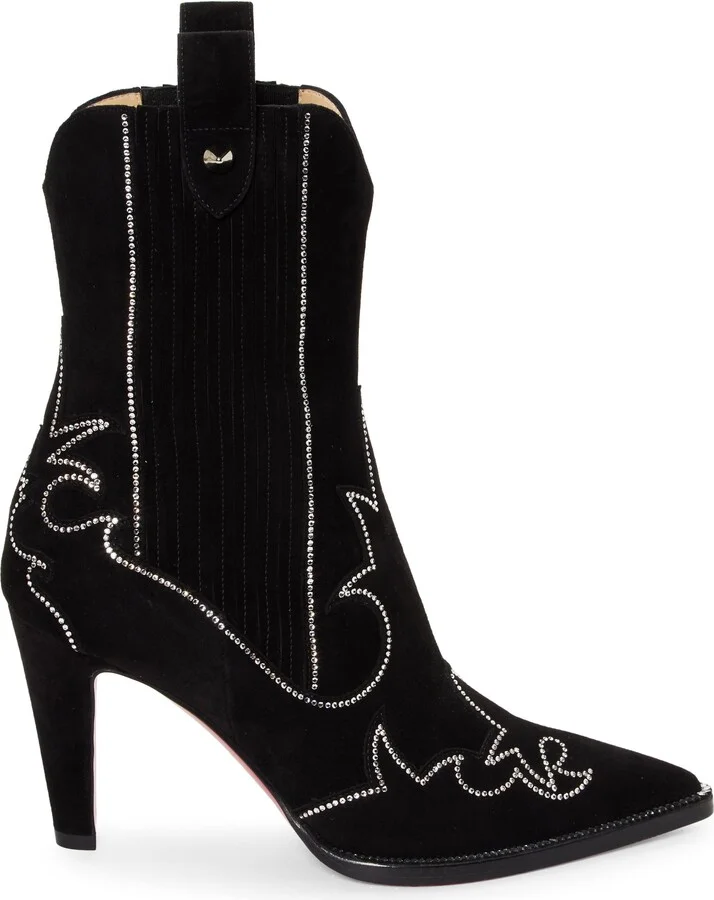 Santia Crystal Beaded Western Boot - Image 3