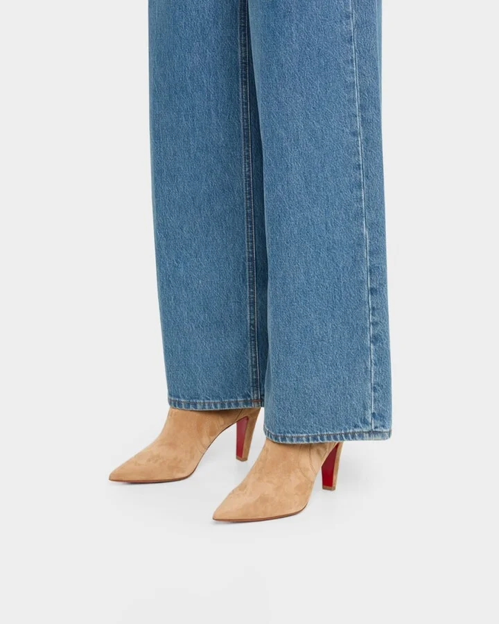 Santia Suede Red Sole Booties - Image 6