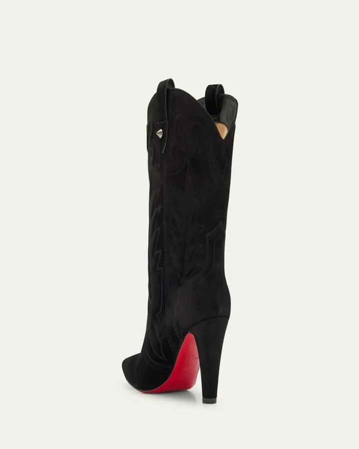 Santia Suede Red Sole Booties - Image 2