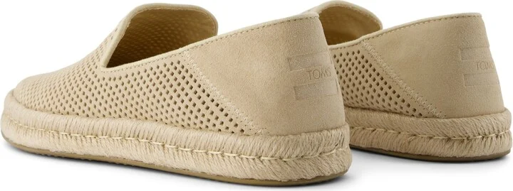 Santiago Loafer Almond Diamond Perforated Suede Slip On - Image 3