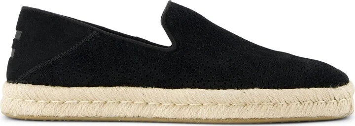 Santiago Loafer Diamond Perforated Suede Slip On