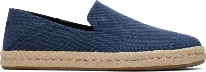 Santiago Loafer Navy Recycled Cotton Canvas Slip On