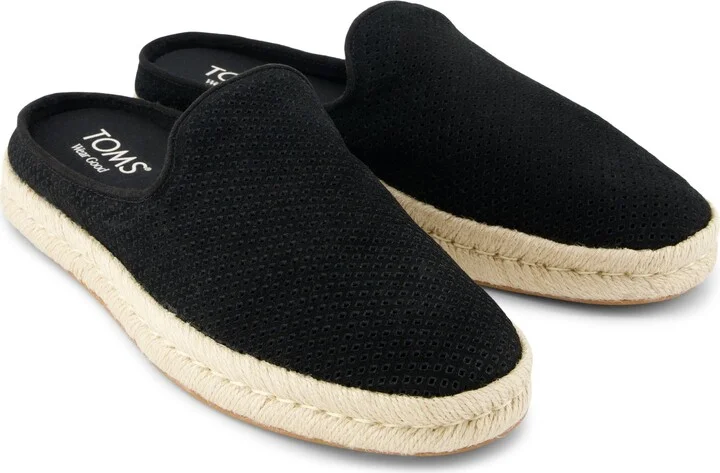 Santiago Mule Diamond Perforated Suede Slip On - Image 2