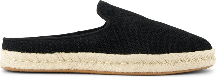 Santiago Mule Diamond Perforated Suede Slip On