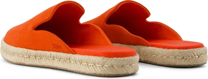 Santiago Mule Espadrille Flame Suede Slip On - Image 3