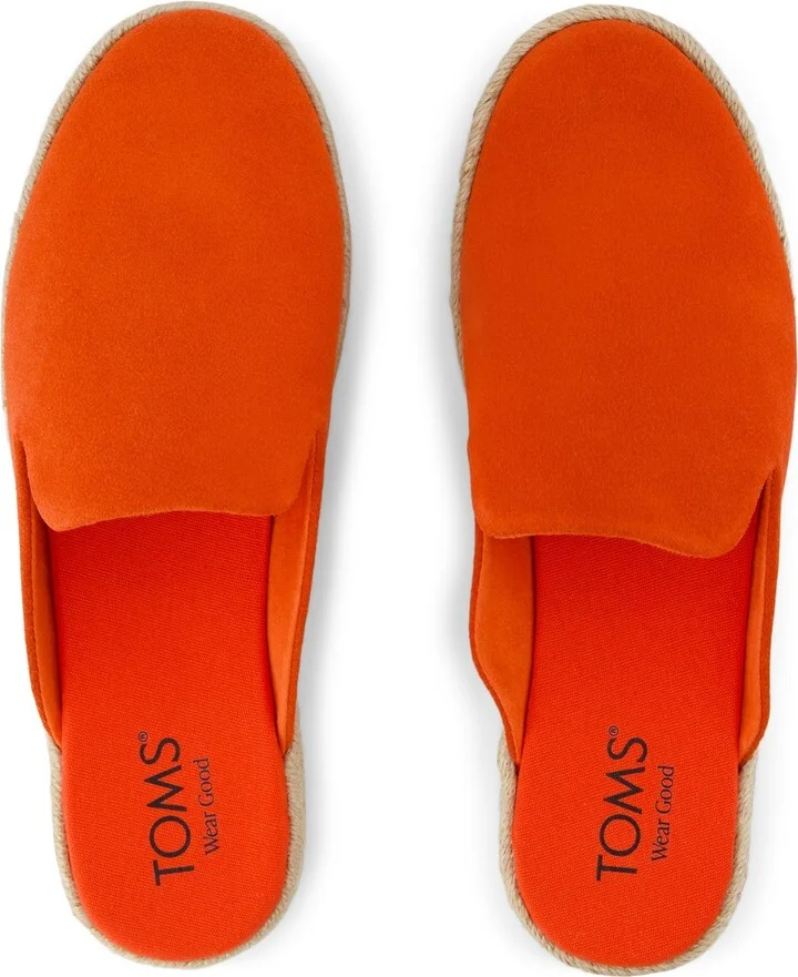 Santiago Mule Espadrille Flame Suede Slip On - Image 4
