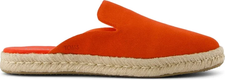 Santiago Mule Espadrille Flame Suede Slip On