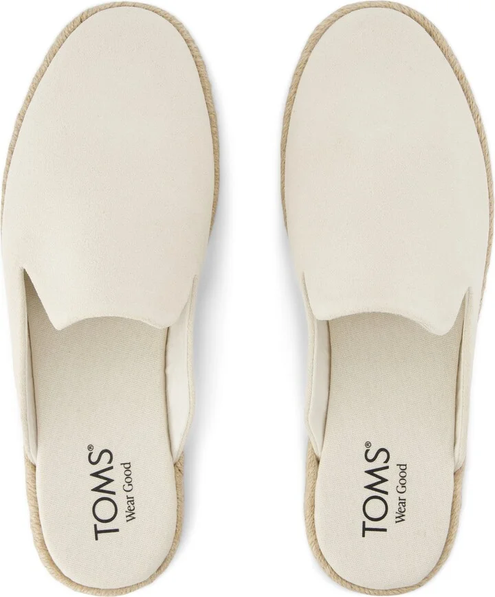Santiago Mule Espadrille Light Sand Suede Slip On - Image 4