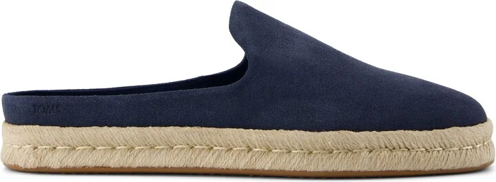 Santiago Mule Navy Suede Slip On