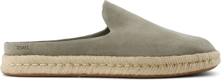 Santiago Mule Vetiver Grey Suede Slip On