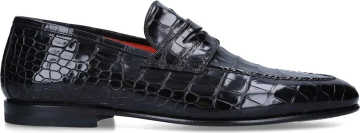 Santoni Alligator Carlos Loafers - Image 3