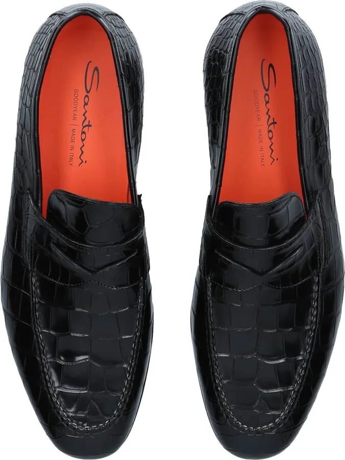 Santoni Alligator Carlos Loafers - Image 4