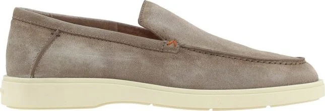 Santoni Almond-Toe Slip-On Loafers