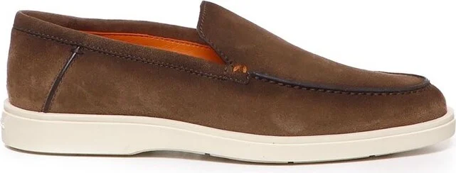 Santoni Almond-Toe Slip-On Loafers