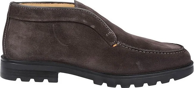 Santoni Almond-Toe Slip-On Loafers
