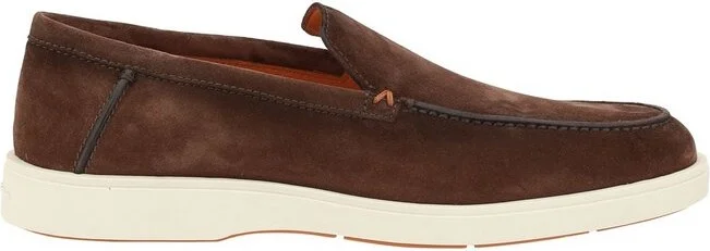 Santoni Almond-Toe Slip-On Loafers