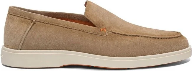 Santoni Almond Toe Slip-On Loafers