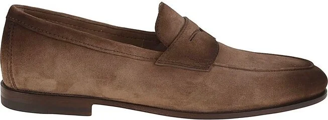 Santoni Almond-Toe Slip-On Loafers