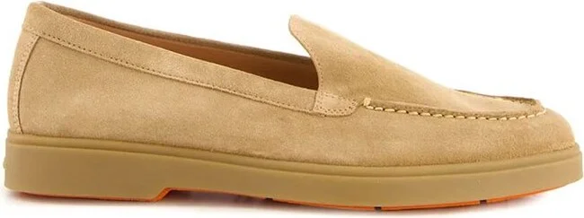 Santoni Almond Toe Slip-On Loafers