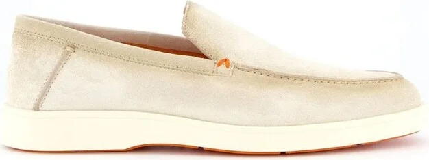 Santoni Almond Toe Slip-On Loafers