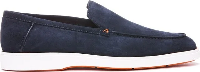 Santoni Almond Toe Slip-On Loafers