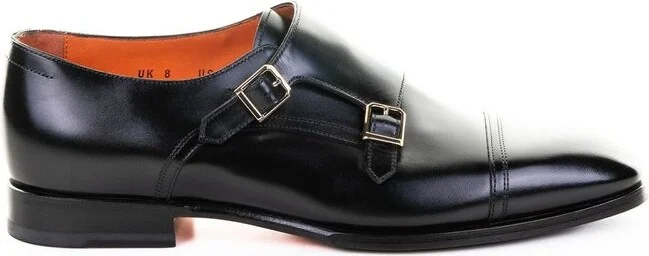 Santoni Axel Double Buckled Loafers