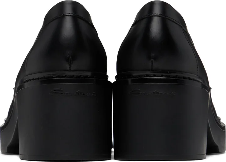 Santoni Black Loafer Heels - Image 2