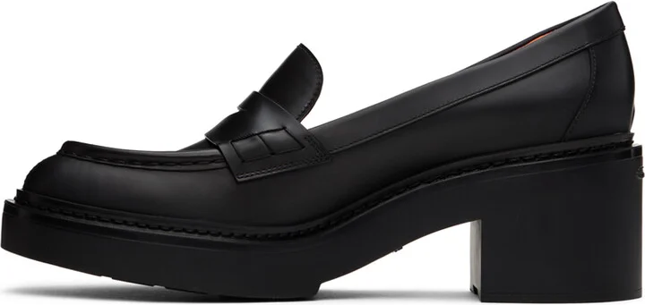 Santoni Black Loafer Heels - Image 3