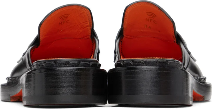 Santoni Black Strap Loafers - Image 2