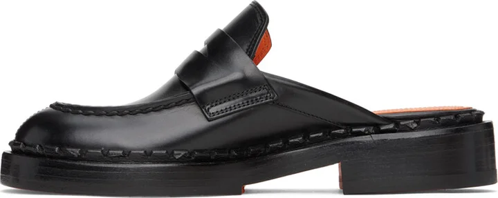 Santoni Black Strap Loafers - Image 3