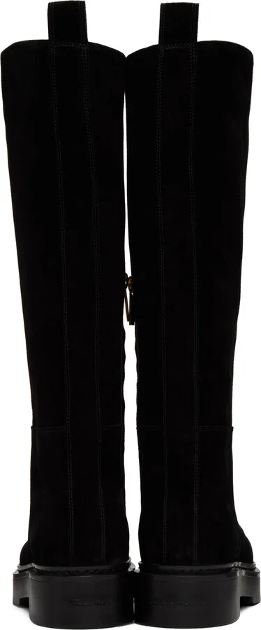 Santoni Black Suede Boots - Image 2