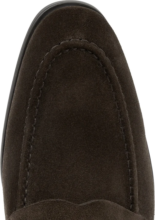 Santoni Blooming Brown Suede Penny Loafers - Image 4