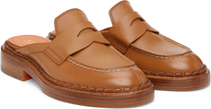 Santoni Brown Strap Loafers - Image 4